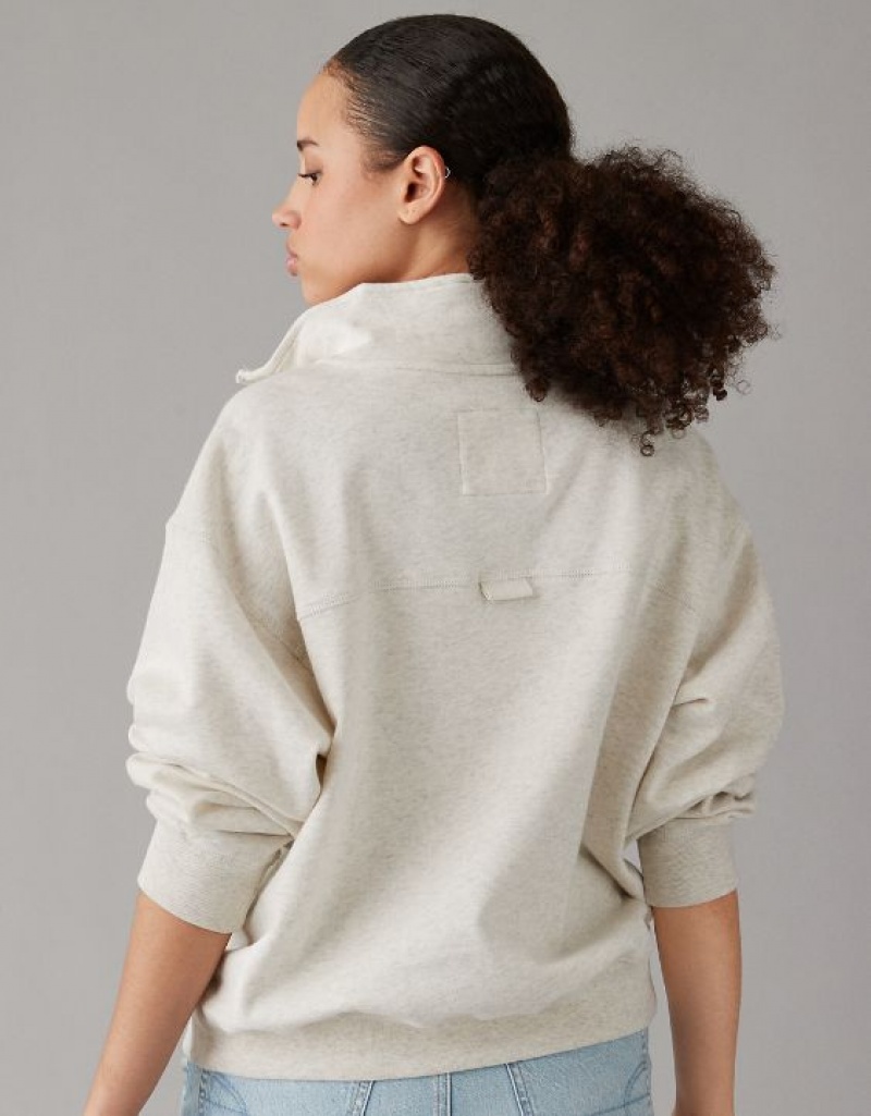 Sweats Aerie Quarter-Zip Fleece Grise | XIB-48353792