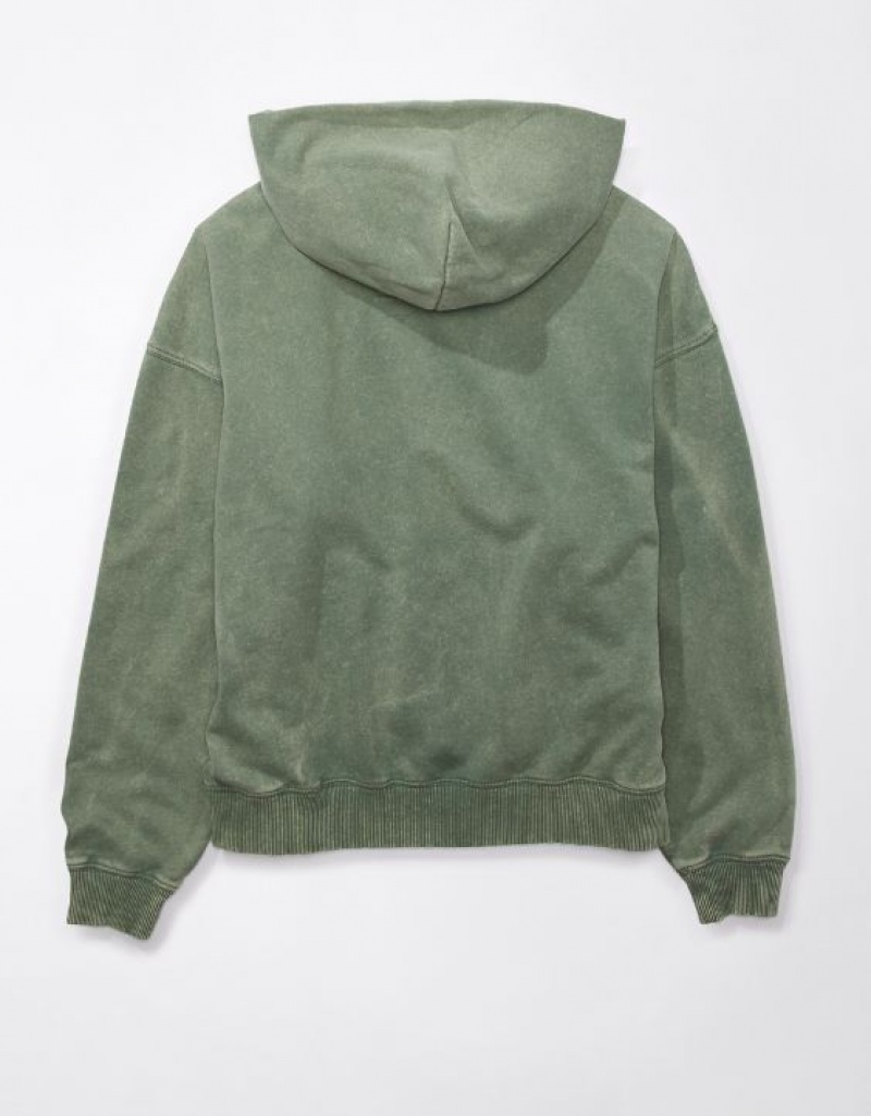 Sweat a Capuche Aerie Fleece Vert Olive | PWJ-38364754