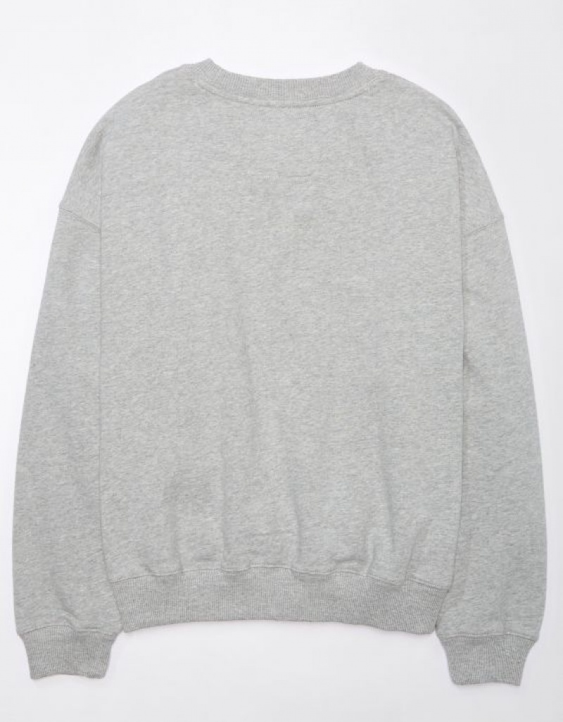 Sweats Aerie Crew Neck Fleece Grise | KKA-90476365