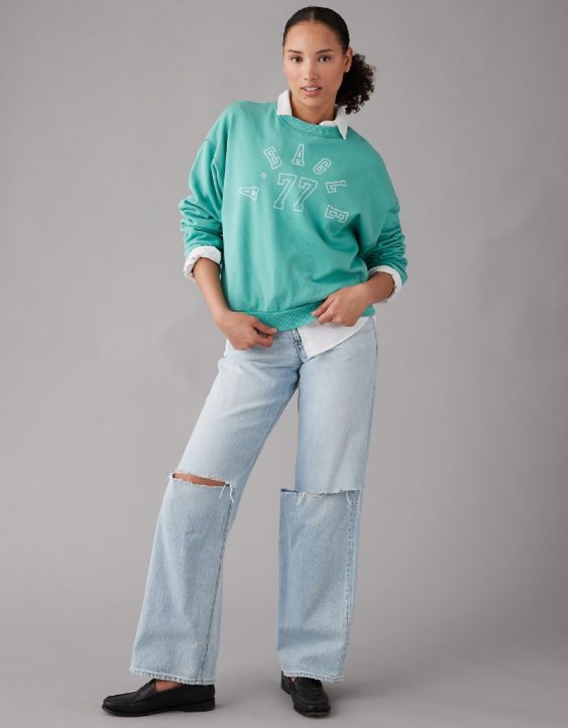 Sweats Aerie Funday Graphique Vert | AGB-11244444