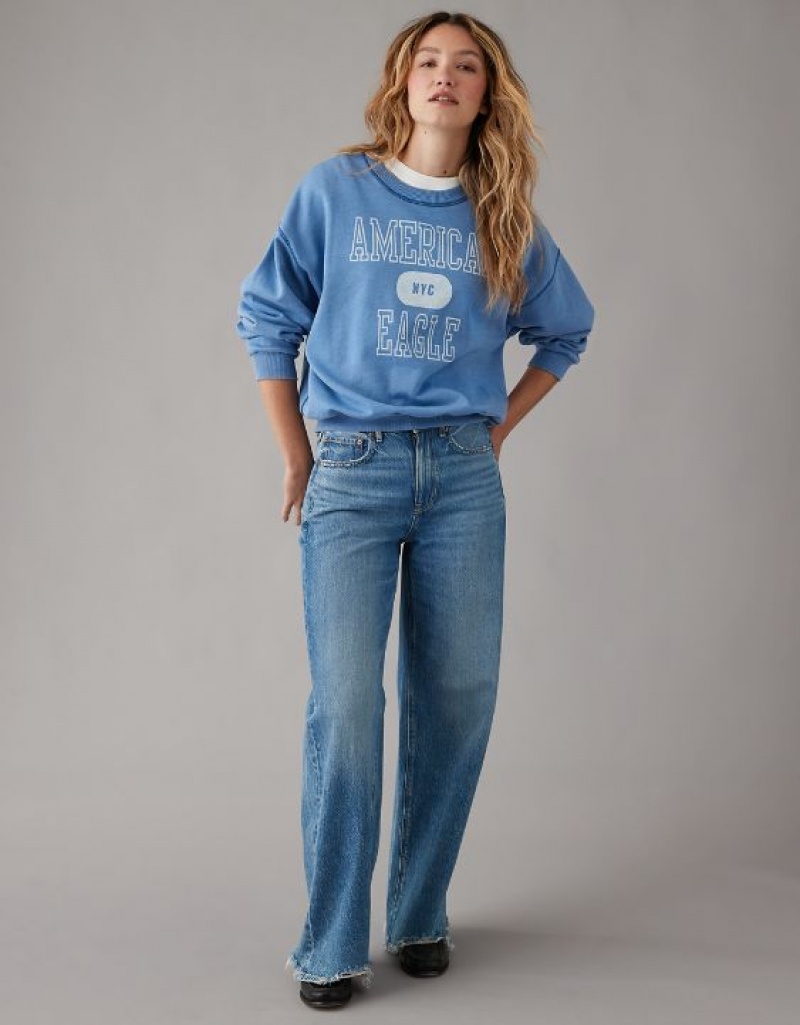 Sweats Aerie Funday Graphique Bleu | LLA-53917759