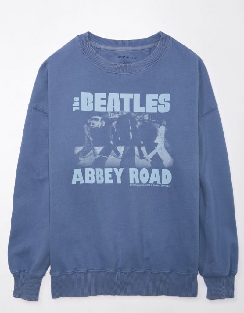 Sweats Aerie Oversized Beatles Graphique Bleu | IWE-99486437