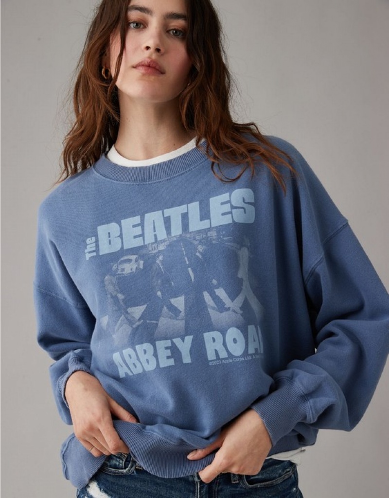 Sweats Aerie Oversized Beatles Graphique Bleu | IWE-99486437