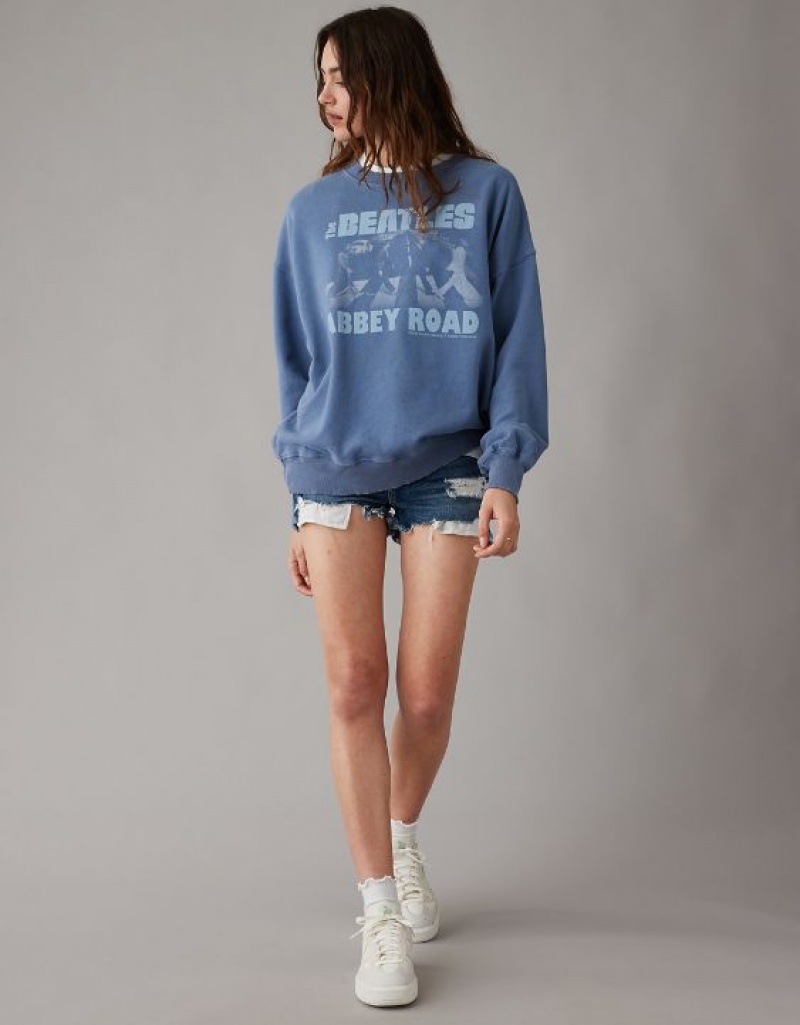 Sweats Aerie Oversized Beatles Graphique Bleu | IWE-99486437