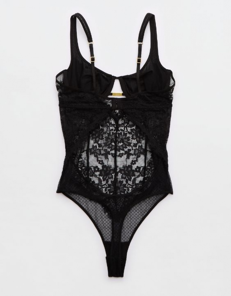 Soutien Gorge Aerie Show Off Unlined Dentelle Noir | TKK-88710080