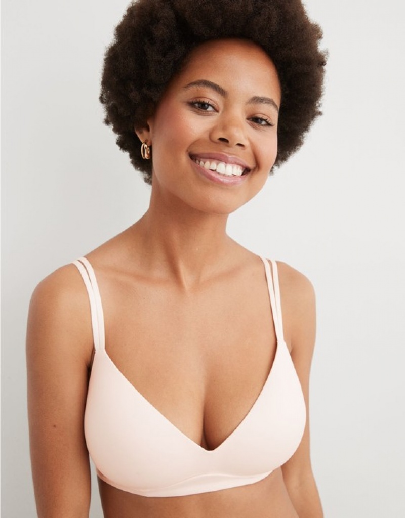 Soutien Gorge Aerie Sunnie Wireless Push Up Rose | PYU-38255682