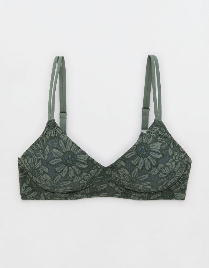 Soutien Gorge Aerie Sunnie Wireless Push Up Bloom Dentelle Bleu Royal | XPF-19493014