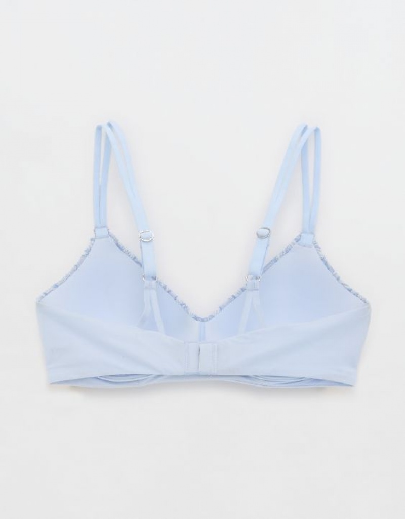 Soutien Gorge Aerie Sunnie Wireless Push Up Bloom Dentelle Bleu | KLZ-27807787