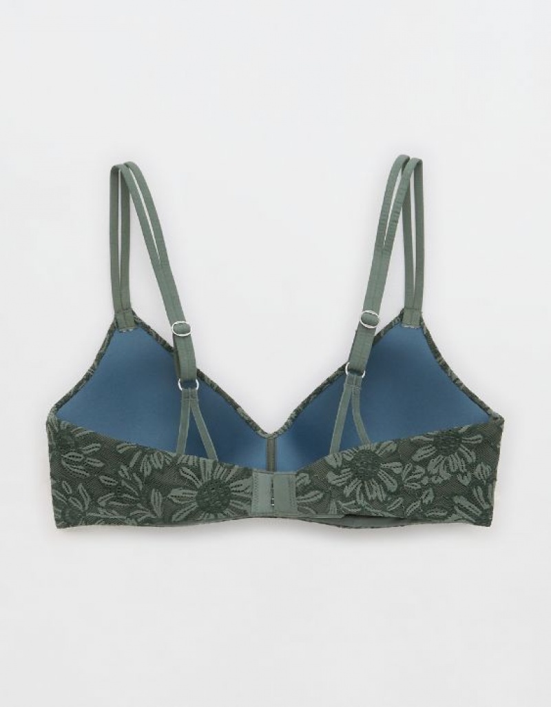 Soutien Gorge Aerie Sunnie Wireless Push Up Bloom Dentelle Bleu Royal | XPF-19493014