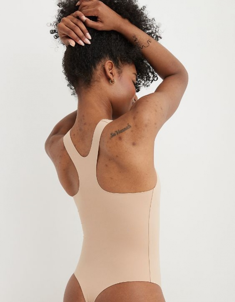 Soutien Gorge Aerie SMOOTHEZ Racerback Beige | QXW-78849779