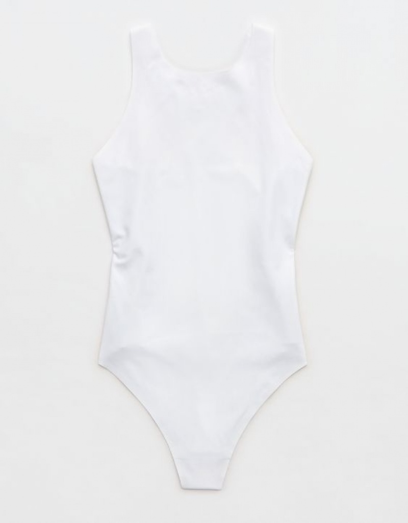 Soutien Gorge Aerie SMOOTHEZ Racerback Blanche | XFH-66855674