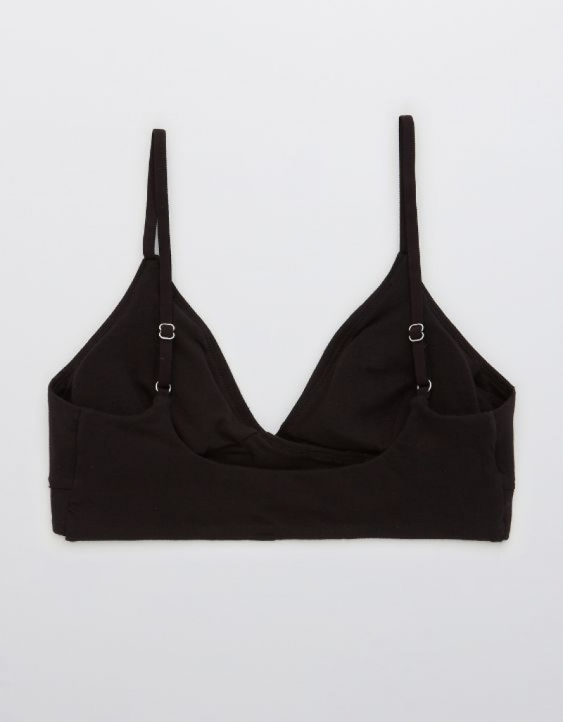 Soutien Gorge Aerie Slick Chicks Adaptive Lounge VELCRO?nd Fasteners Noir | CJN-56180155