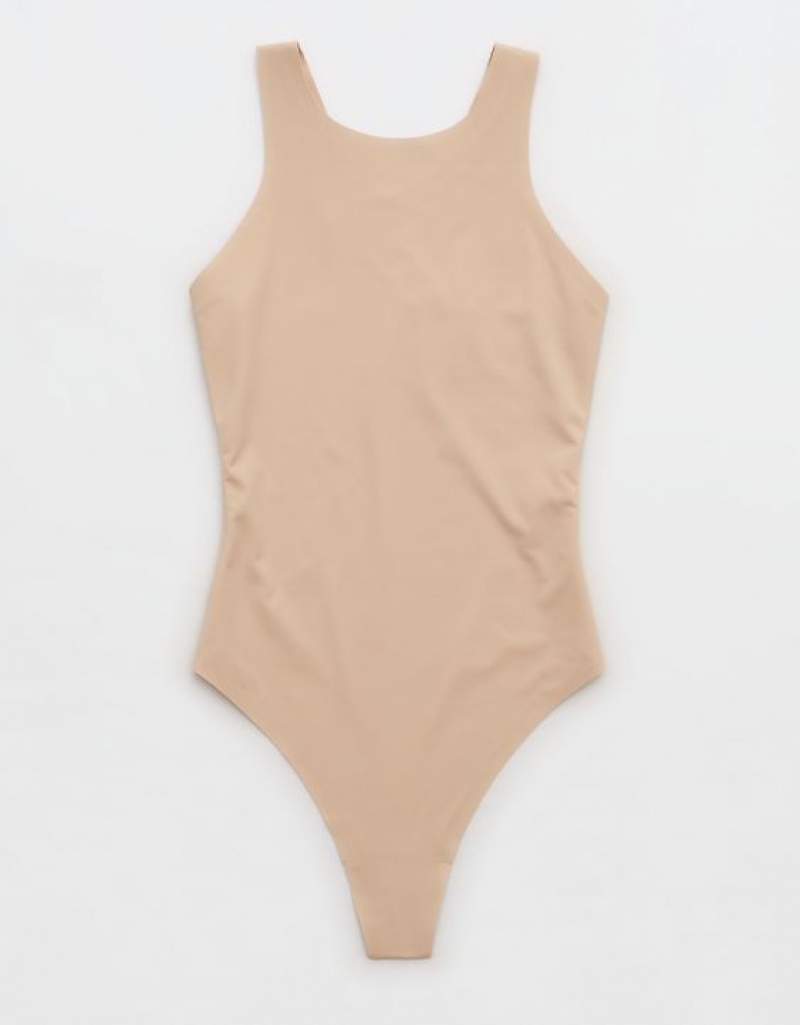 Soutien Gorge Aerie SMOOTHEZ Racerback Beige | QXW-78849779