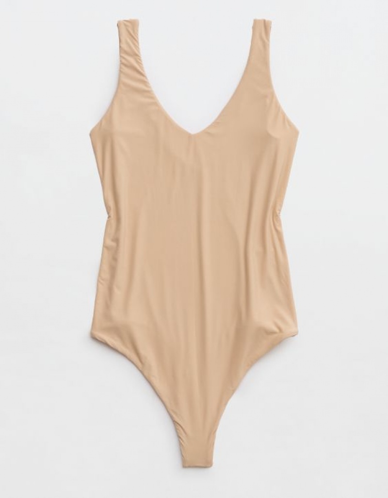 Soutien Gorge Aerie SMOOTHEZ Plunge Beige | JDX-98622640