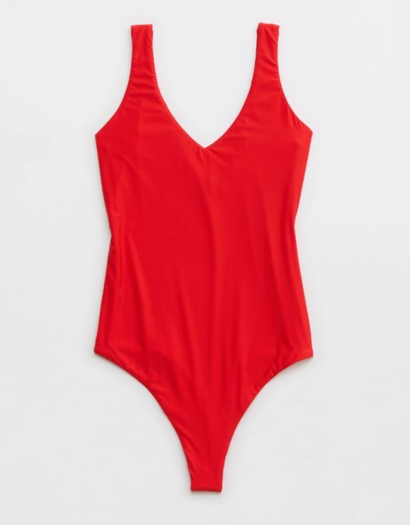 Soutien Gorge Aerie SMOOTHEZ Plunge Rouge | YQD-32562814