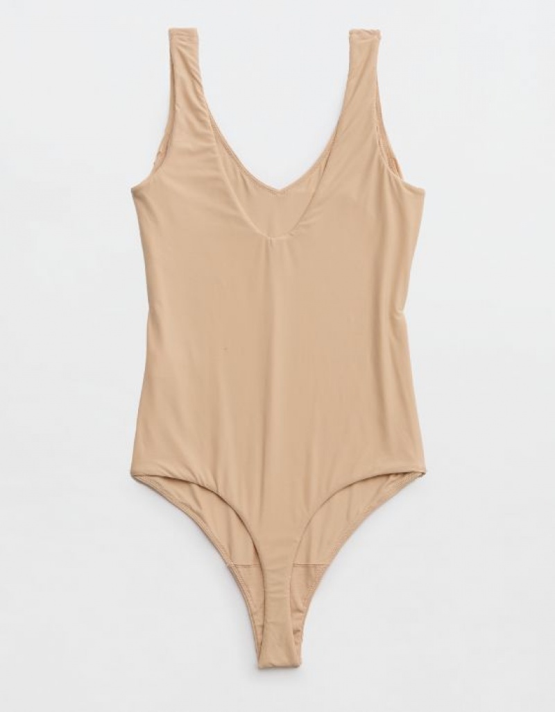 Soutien Gorge Aerie SMOOTHEZ Plunge Beige | JDX-98622640