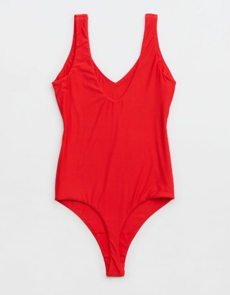 Soutien Gorge Aerie SMOOTHEZ Plunge Rouge | YQD-32562814