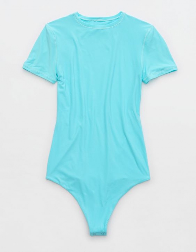 Soutien Gorge Aerie SMOOTHEZ Sleeve Bleu | XSJ-16239953