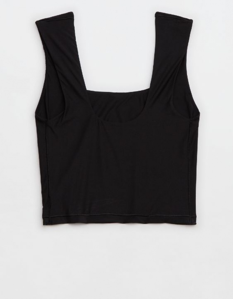 Soutien Gorge Aerie SMOOTHEZ Square Neck Cami Noir | RYO-25048050