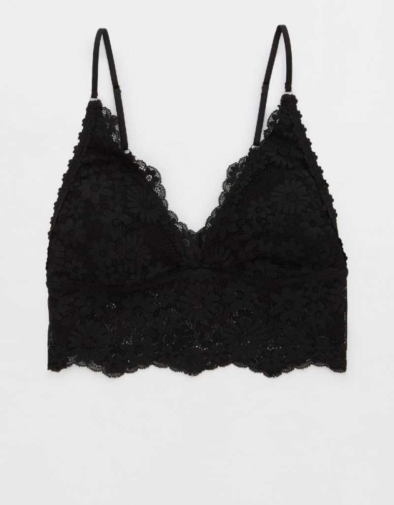 Soutien Gorge Aerie Show Off Dentelle Rembourré Longlinelette Noir | VMQ-01508872