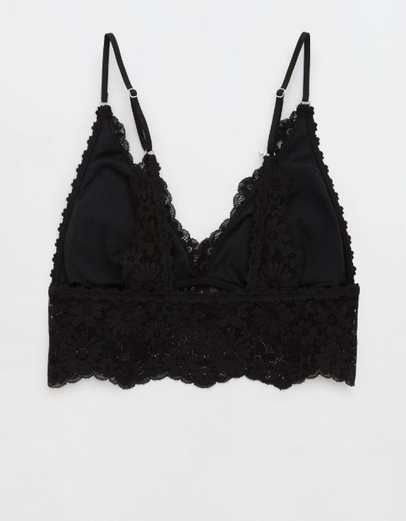 Soutien Gorge Aerie Show Off Dentelle Rembourré Longlinelette Noir | VMQ-01508872