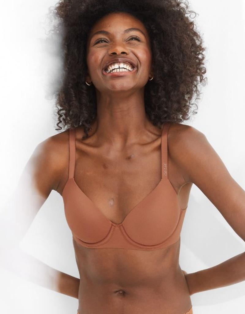 Soutien Gorge Aerie SMOOTHEZ Full Coverage Lightly Doublée Marron | ZQZ-80390445