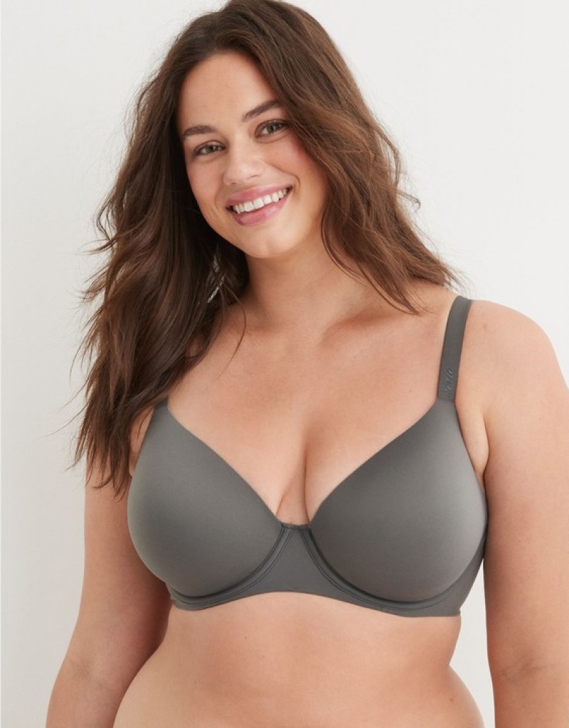 Soutien Gorge Aerie SMOOTHEZ Full Coverage Lightly Doublée Grise | BFT-45293203