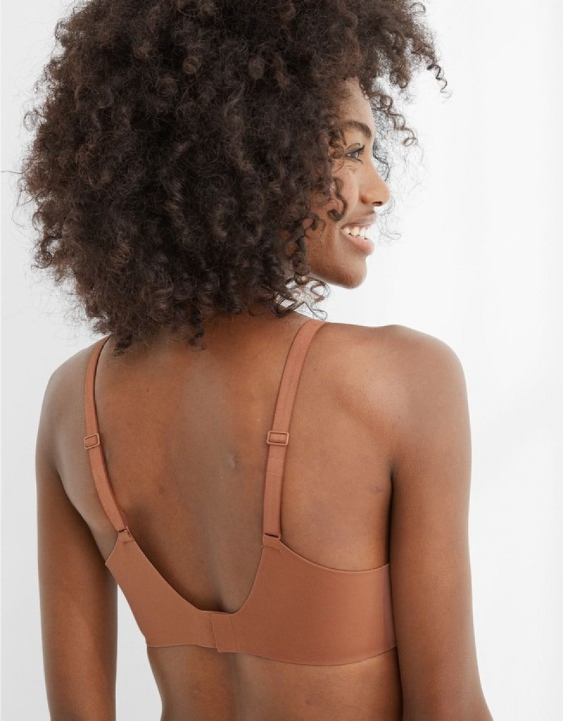 Soutien Gorge Aerie SMOOTHEZ Full Coverage Lightly Doublée Marron | ZQZ-80390445