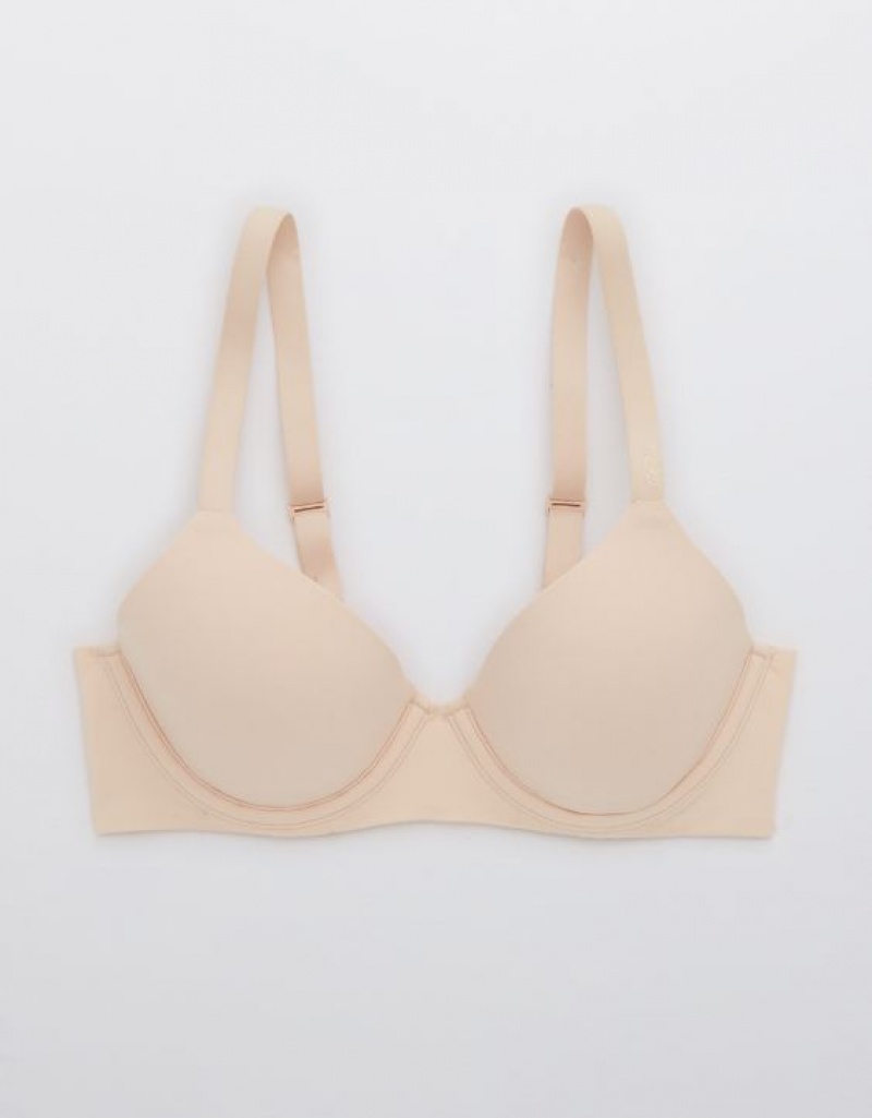 Soutien Gorge Aerie SMOOTHEZ Full Coverage Lightly Doublée Beige | ION-07645905