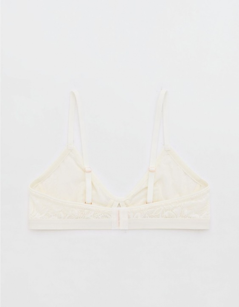 Soutien Gorge Aerie Show Off Dentelle Cut Outlette Blanche | MOU-94028374