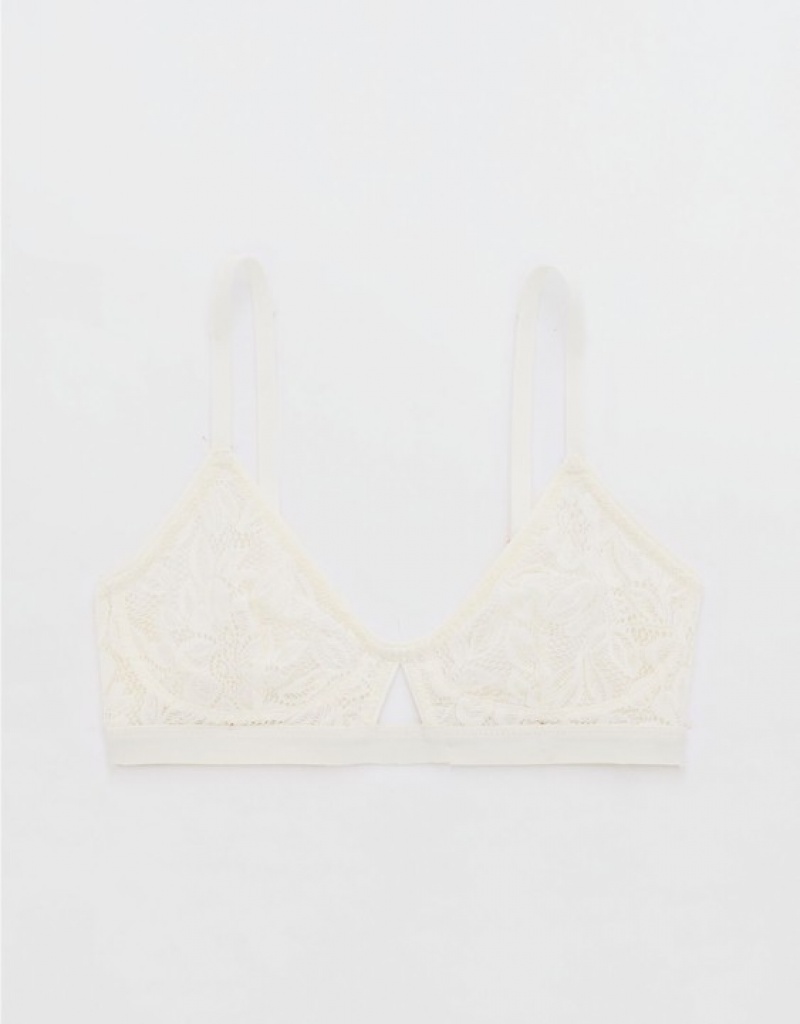 Soutien Gorge Aerie Show Off Dentelle Cut Outlette Blanche | MOU-94028374