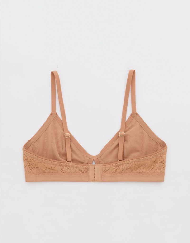 Soutien Gorge Aerie Show Off Dentelle Cut Outlette Marron | QCR-11794995