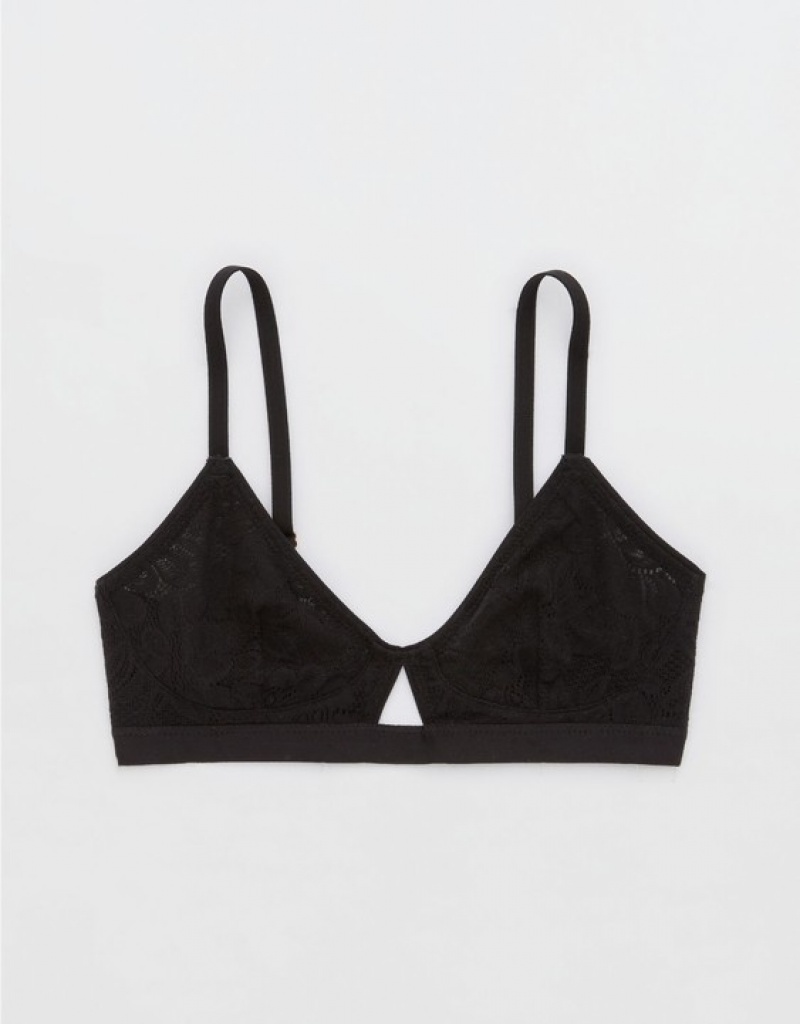 Soutien Gorge Aerie Show Off Dentelle Cut Outlette Noir | KMX-40354268