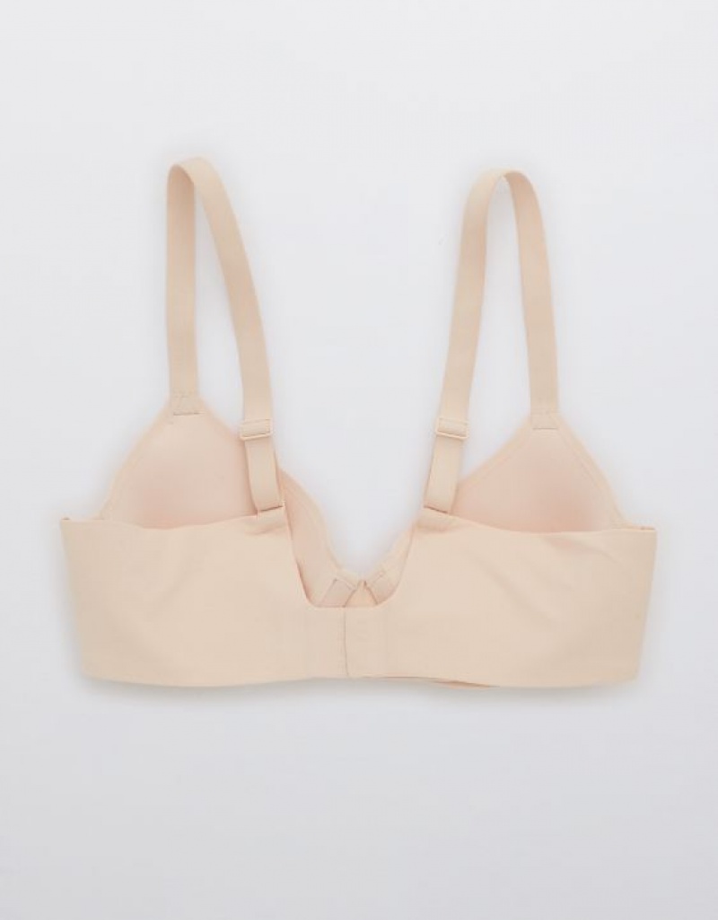 Soutien Gorge Aerie SMOOTHEZ Full Coverage Lightly Doublée Beige | ION-07645905