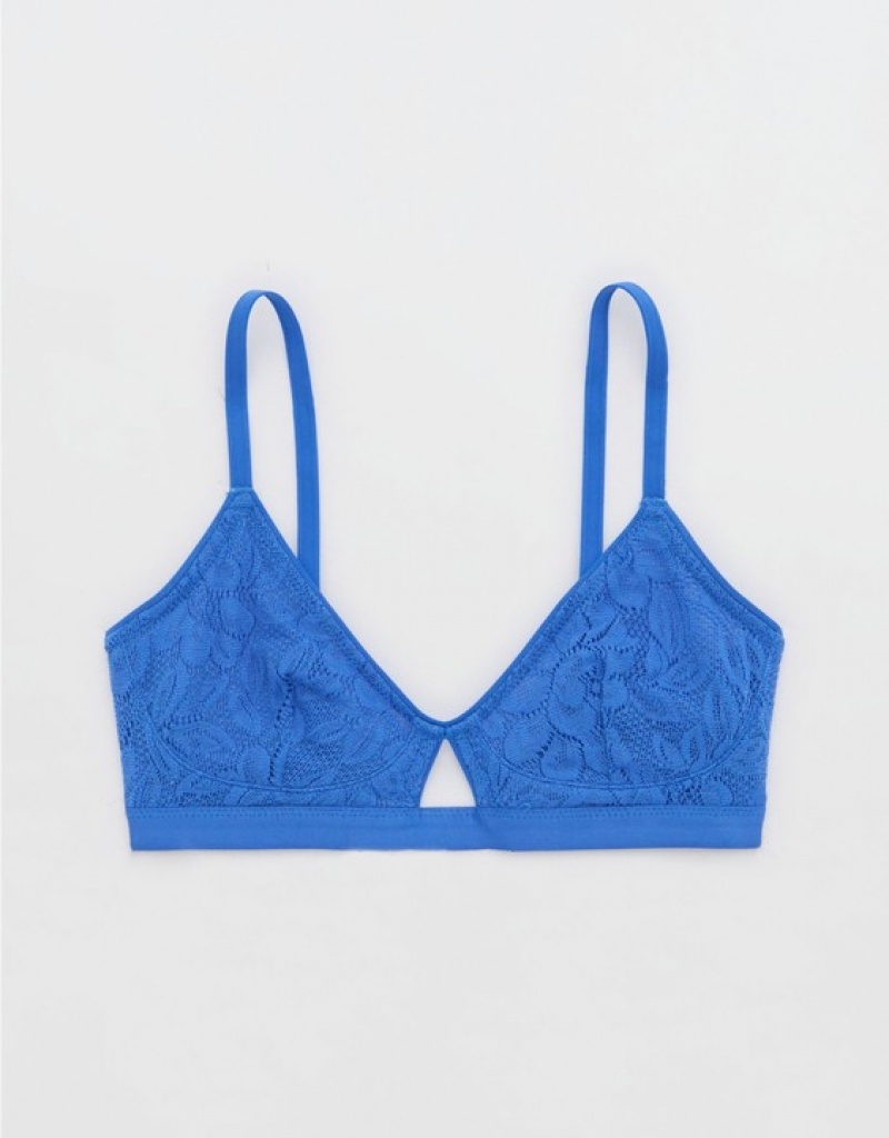 Soutien Gorge Aerie Show Off Dentelle Cut Outlette Bleu Foncé | OHX-86852717