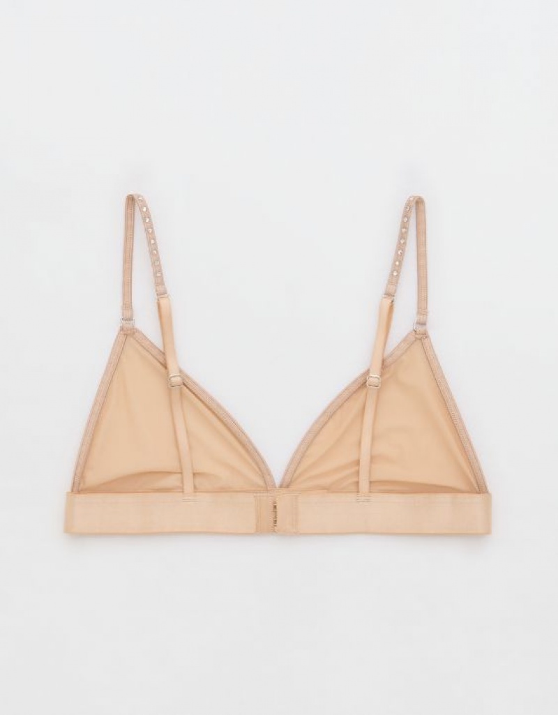 Soutien Gorge Aerie Show Off Mesh Embellishedlette Beige | JAL-56457866