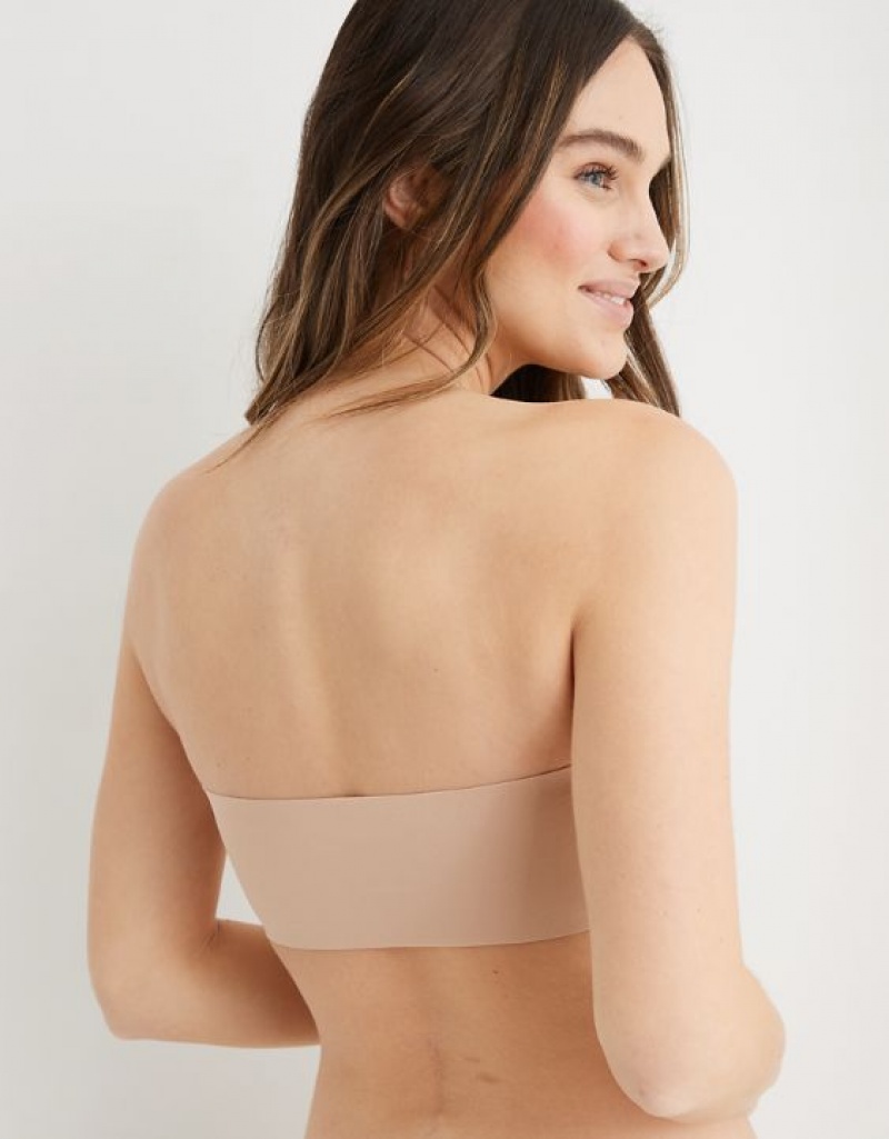 Soutien Gorge Aerie SMOOTHEZ Bandeaulette Beige | SMK-92205363