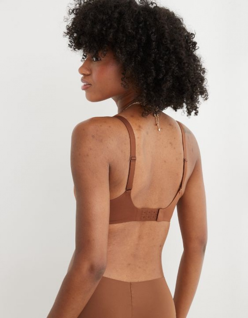 Soutien Gorge Aerie SMOOTHEZ-ish Wirelesslette Marron | VVR-87780352