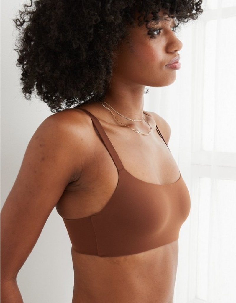 Soutien Gorge Aerie SMOOTHEZ-ish Wirelesslette Marron | VVR-87780352