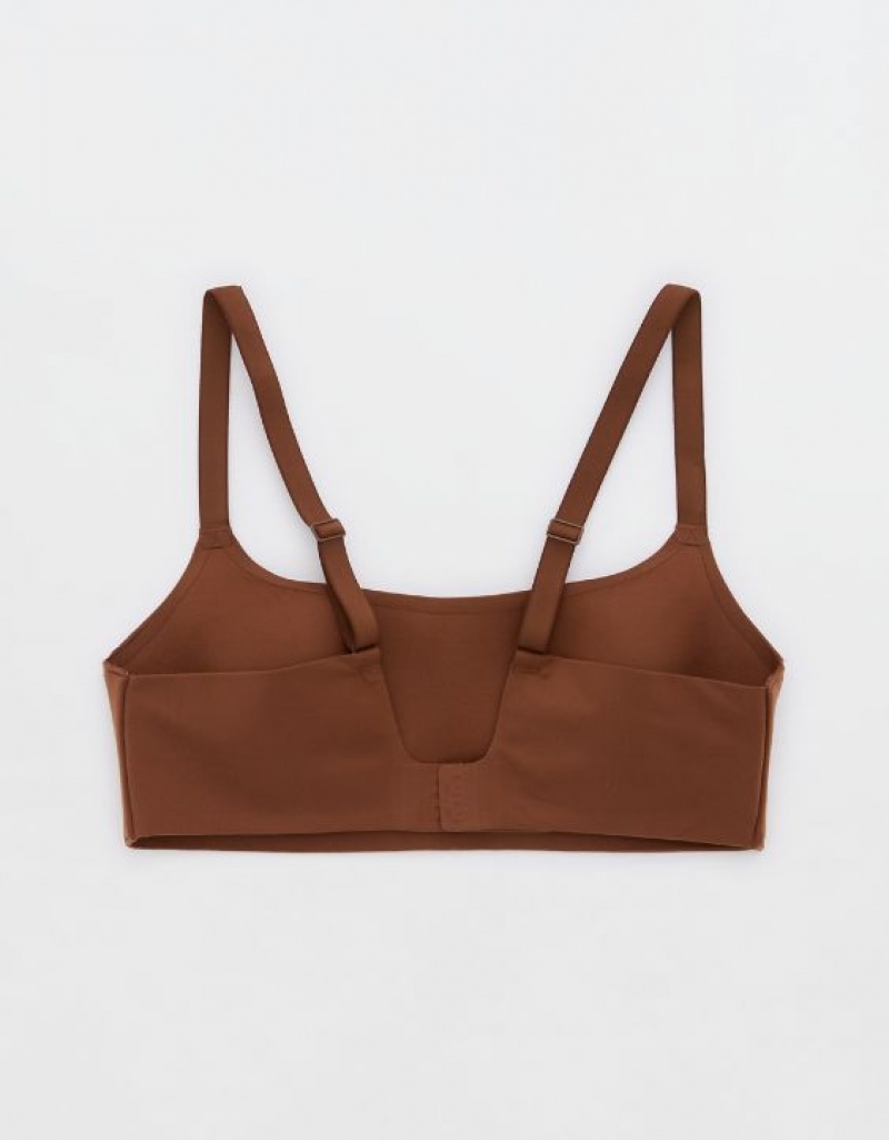 Soutien Gorge Aerie SMOOTHEZ-ish Wirelesslette Marron | VVR-87780352