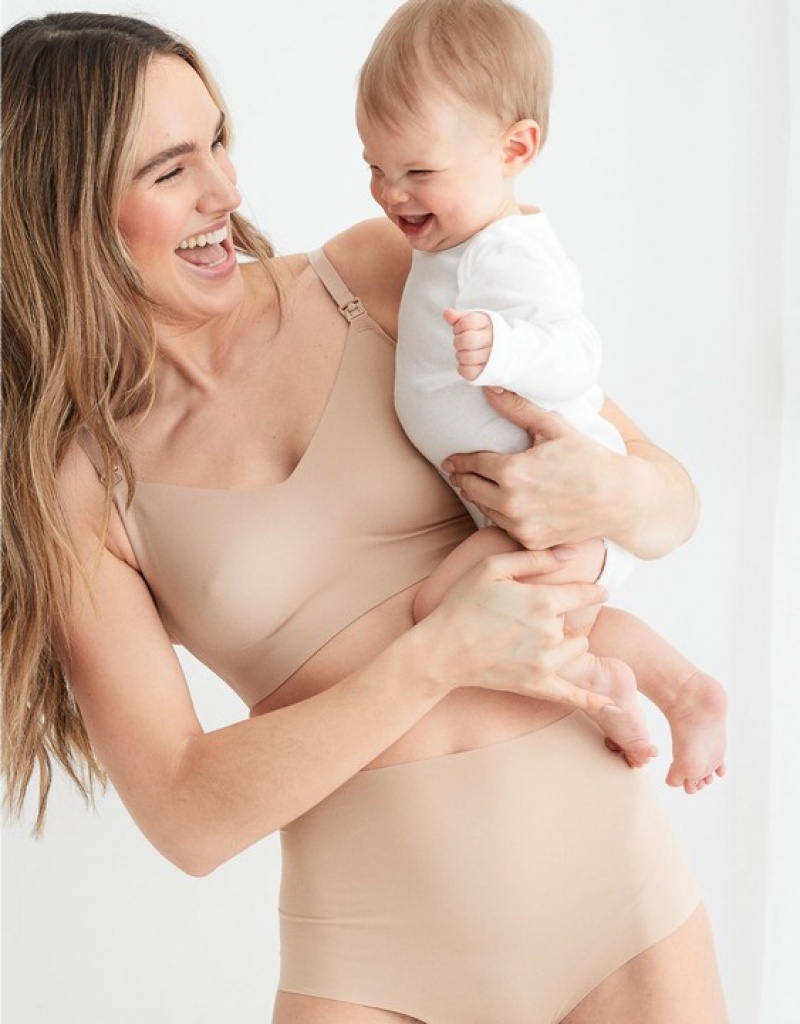 Soutien Gorge Aerie Mama By Aerie? Nursing Beige | ZFQ-07155276