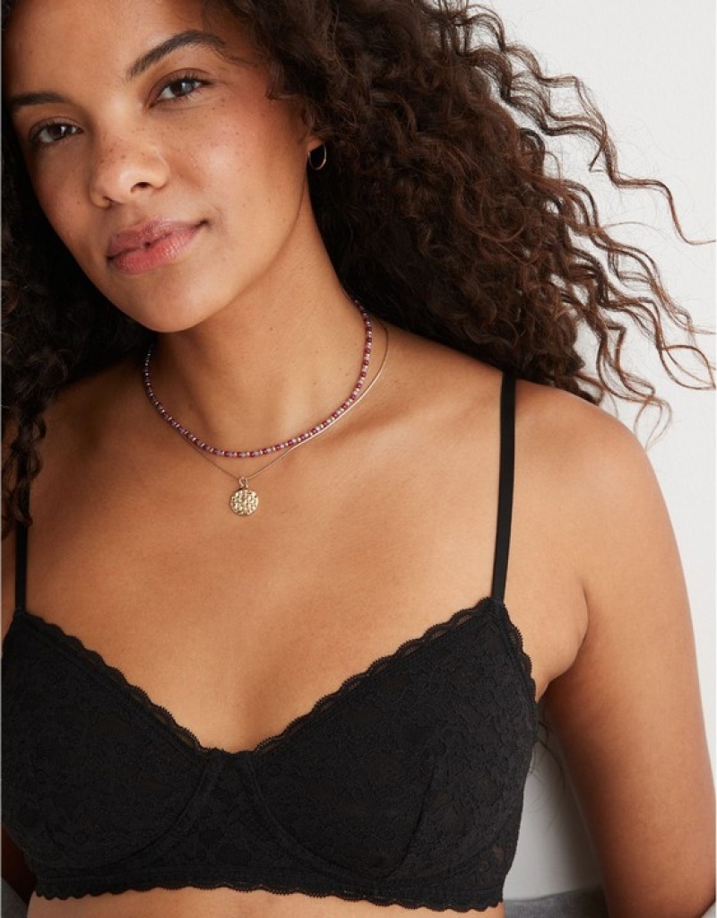 Soutien Gorge Aerie Show Off Vintage Dentelle Wirelesslette Noir | MWX-52541185