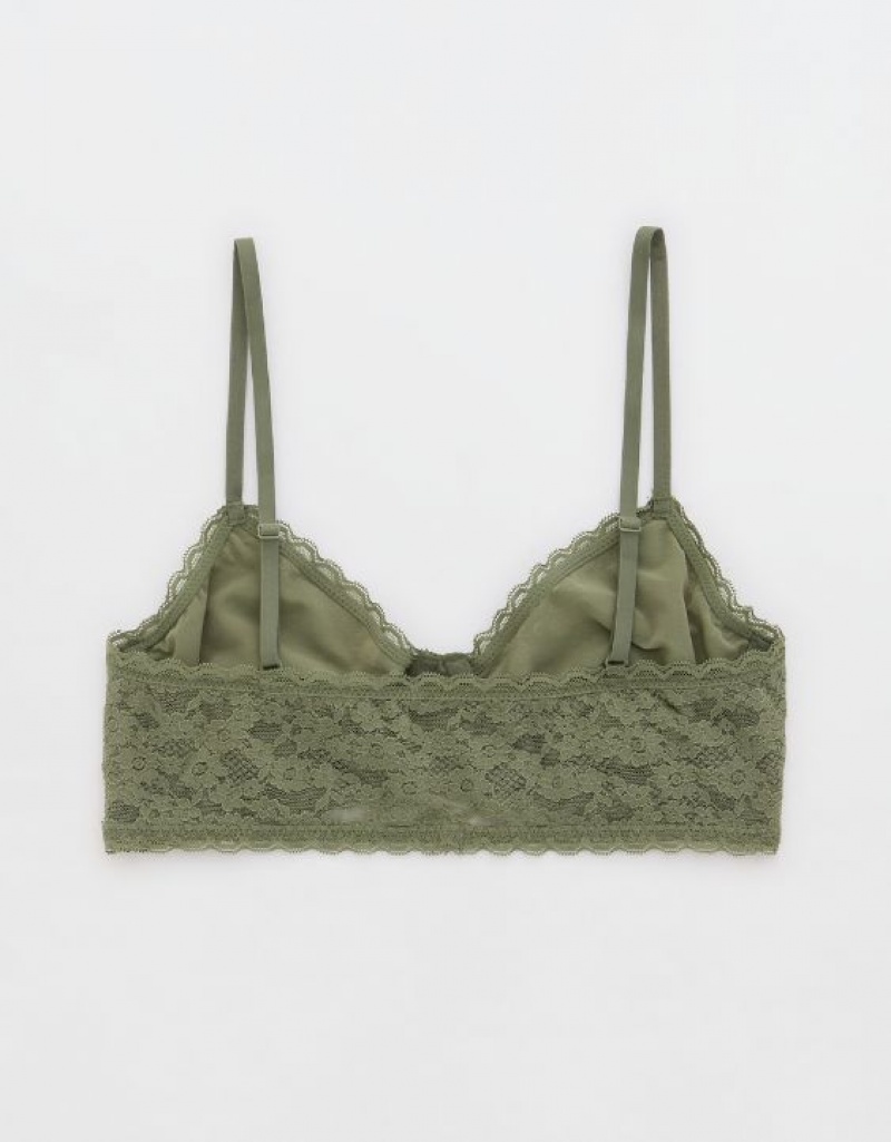 Soutien Gorge Aerie Show Off Vintage Dentelle Wirelesslette Vert Olive | HXF-45501042