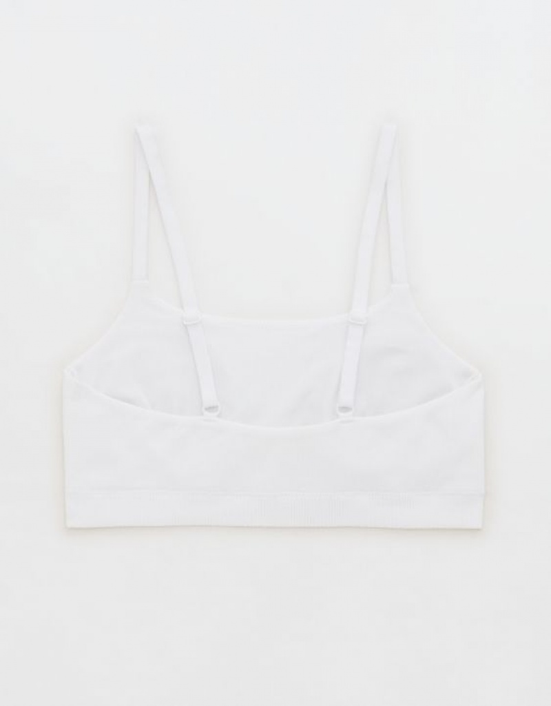 Soutien Gorge Aerie Superchill Seamless Scooplette Blanche | YTN-11260978