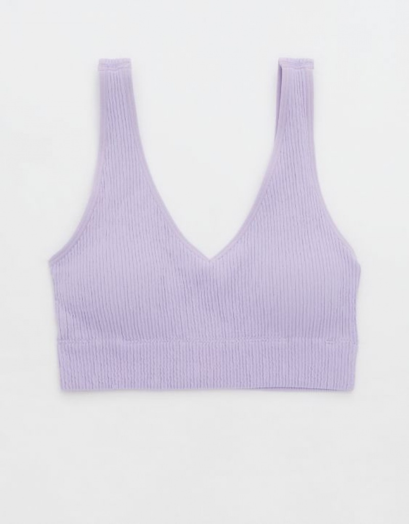 Soutien Gorge Aerie Superchill Seamless Rembourré Vooplette Violette Lavage | KDM-58198390