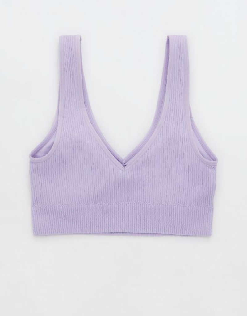 Soutien Gorge Aerie Superchill Seamless Rembourré Vooplette Violette Lavage | KDM-58198390