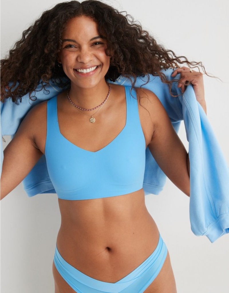 Soutien Gorge Aerie SMOOTHEZ Rembourré Sweetheartlette Bleu | ZPQ-64264714