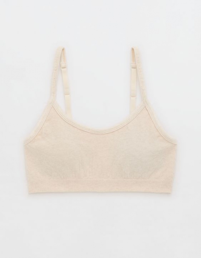 Soutien Gorge Aerie Superchill Coton Seamless Rembourré Scooplette Blanche | JEE-59602279