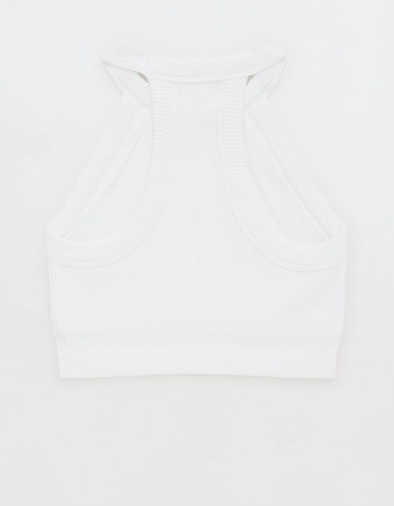 Soutien Gorge Aerie Superchill Seamless High Neck Top Blanche | GQL-98372053