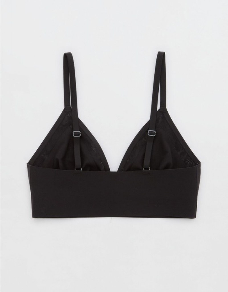 Soutien Gorge Aerie SMOOTHEZ Dentelle Trianglelette Noir | TXK-51819988